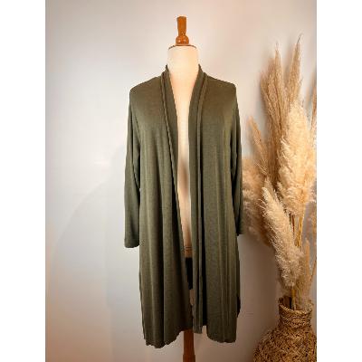 Gilet mi-long uni grande taille