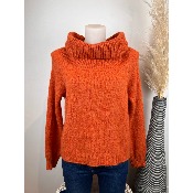 Pull en mailles col bardot