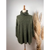 Pull col roul uni grande taille