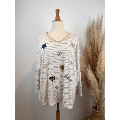 Pull marinière grande taille