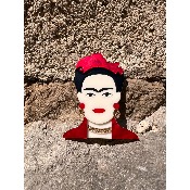 Broche Frida Kahlo rouge aimante