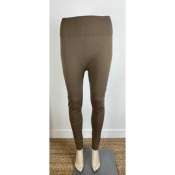 Legging taille haute ventre plat - taupe