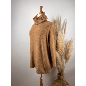 Pull col roulé uni grande taille