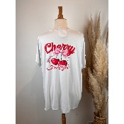 T-shirt coton cerises "Cherry" grande taille