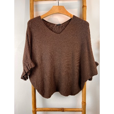 Pull manches 3/4 bas en vagues