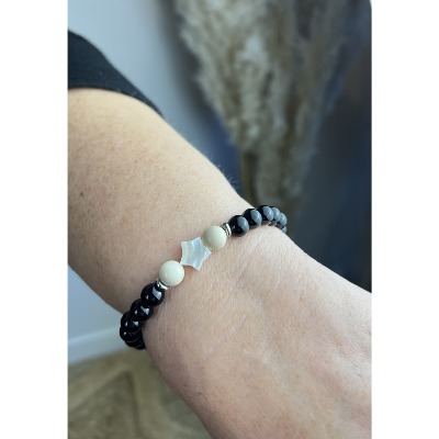 Bracelet en pierres naturelles onyx 