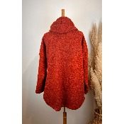 Manteau capuche fermeture boutons grande taille