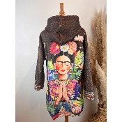 Manteau  capuche laine Frida Grande Taille