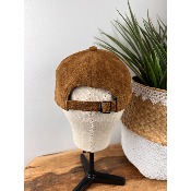 Casquette en suédine camel