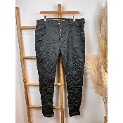 Pantalon jean en similicuir kaki froiss karostar 38 au 48