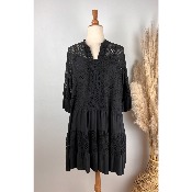 Robe bohme dentelle crochet grande taille