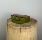 Ceinture en cuir vert olive