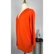 Gilet droit fines mailles - orange