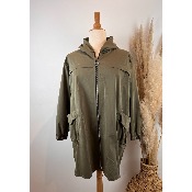 Impermable  capuche mi-long grande taille