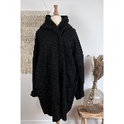 Manteau à capuche maille bouclette 56-60  grande taille
