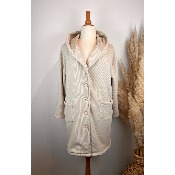 Manteau veste velours épais "positive attitude" grande taille