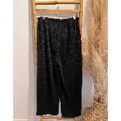 Pantalon fluide plissé pailleté noir grande taille 44 - 50