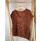 Pull sans manches maille mousseuse 44-46