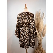 Robe courte / Tunique léopard grande taille