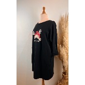 Robe de Noël en sweat renne grande taille