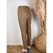 Pantalon Jegging taupe coton du 42 au 52