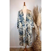 Kimono bohème en mailles lurex oeil grande taille