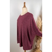 Pull fin col rond grande taille oversize 56/58