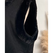 Veste sans manches suédine fourrée