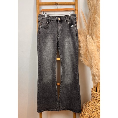 Jean gris coupe flare grande taille