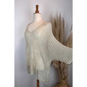 Pull maille filet étoile grande taille