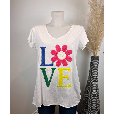 T-shirt love fleur