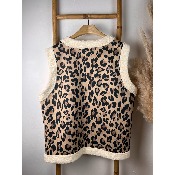 Gilet sans manches léopard grande taille