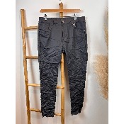 Pantalon jean en similicuir gris froiss karostar 38 au 48