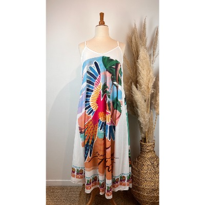 Robe longue bretelles ara / island grande taille
