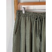 Palazzo pantalon uni crêpe de viscose grande taille