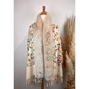 Etole brodée col fausse fourrure