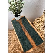 Mitaines longues poilues vert