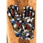 Gants chauds fils de laine brod�s tactiles