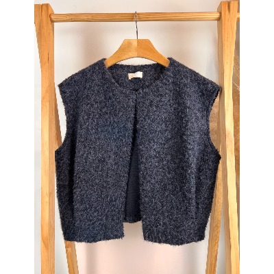 Veste sans manches façon laine bouillie