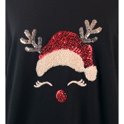 Robe de Noël en sweat renne grande taille