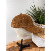 Casquette en suédine camel