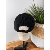 Casquette en suédine noire