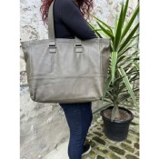 Sac cuir grand cabas zipp