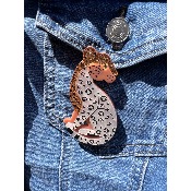 Broche léopard strass aimantée