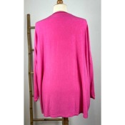 Pull mailles fines rose fuchsia