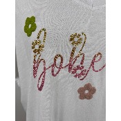 T-shirt coton bohème blanc grande taille