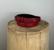 Ceinture en cuir rouge