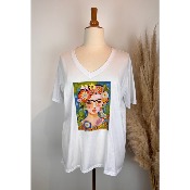 T-shirt Frida Kahlo Bohème Grande Taille