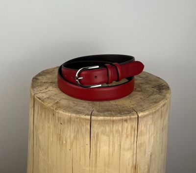 Ceinture en cuir rouge