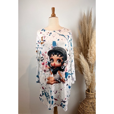 Chemise de nuit Betty Boop gavroche grande taille